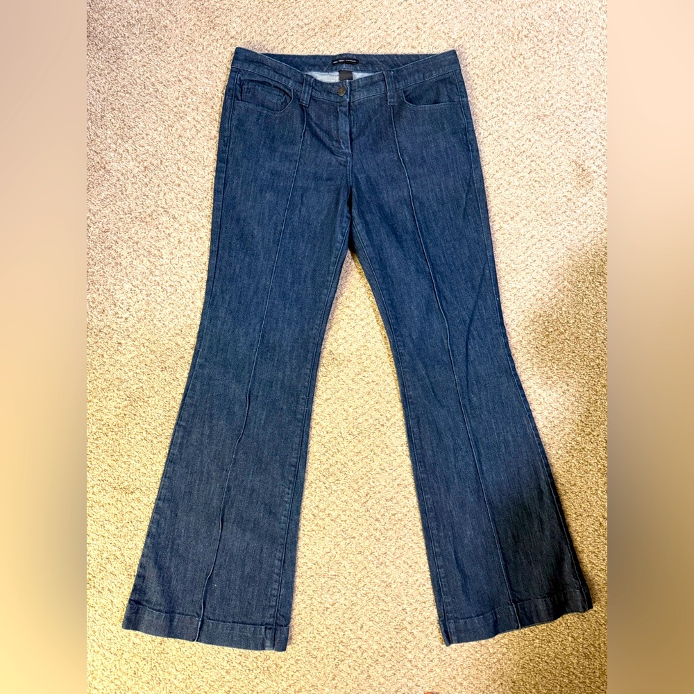 New York & Company Dark denim wide leg jeans size 10